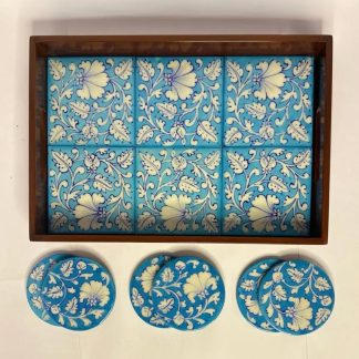 Tray set with coasters